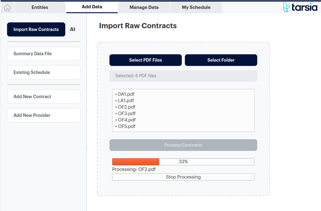 AI Process - Smart data extraction from contracts